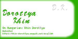 dorottya khin business card